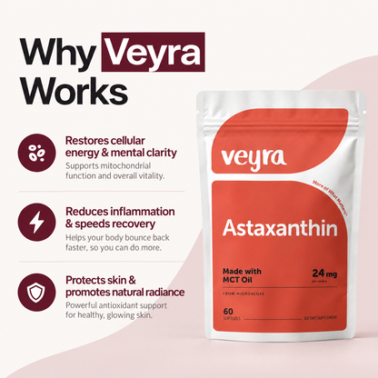 Veyra Astaxanthin - Nature’s Most Powerful Antioxidant for Whole Body Support & Cellular Protection