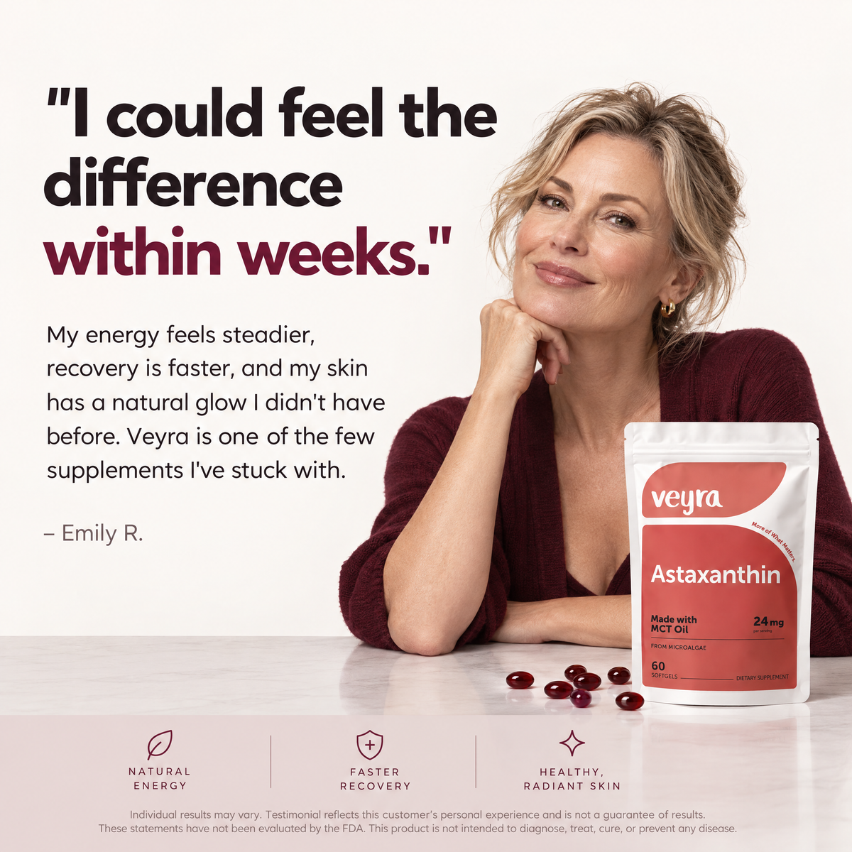 Veyra Astaxanthin - Nature’s Most Powerful Antioxidant for Whole Body Support & Cellular Protection